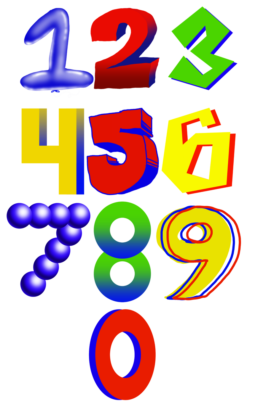 Number set for arcade mini game